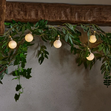 Гирлянда светодиодная «Лампочки», на батарейках 3AA 1,8м. 10 светодиодов, теплый белый свет Uniel ULD-S1800-010/STB/3AA WARM WHITE IP20 BULBS