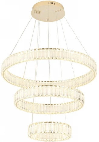 Подвесной светильник ярусный Crystal Lux MUSIKA SP150W LED GOLD (220V, на тросе)