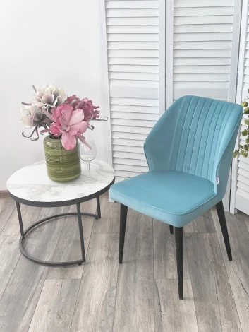 Стул SEATTLE 505-48 Мята, без пальчиковый"/ черный каркас М-City"