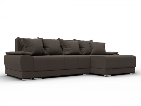 Диван угловой Лига-119 угол правый (ДСП,Брус,Фанера,ЛДС,Рогожка/Коричневый) Лига Диванов 137085