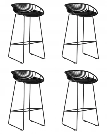 Набор 4 шт стул барный DOBRIN FRANK (черный)