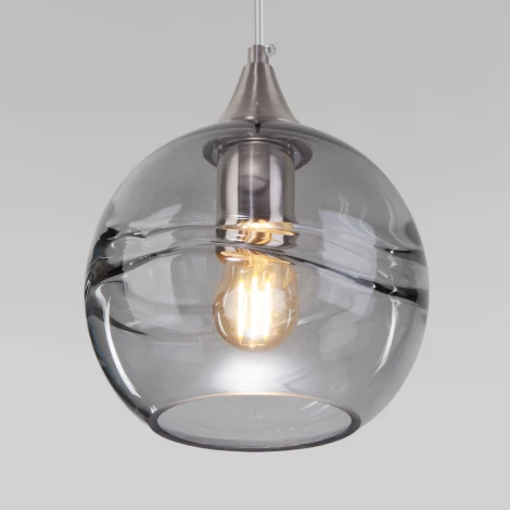 Умный подвесной светильник Eurosvet Lotus 50221/1 дымчатый (220V, на проводе, шар)