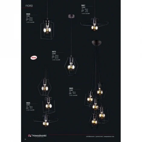 Подвесной светильник ярусный Nowodvorski Fiord 9666 (220V, на проводе)