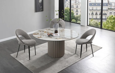 Стул LARGO FSC2404 темно бежевый/черный ESF 5834