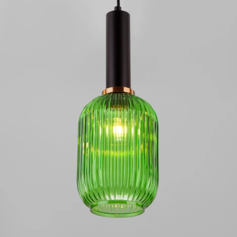 Подвесной светильник Eurosvet Bravo 50181/1 зеленый (220V, на проводе, круглые)