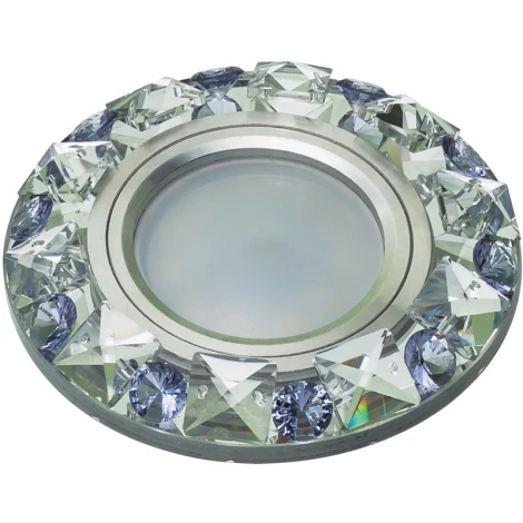 Встраиваемый точечный светильник Fametto Peonia DLS-P123 GU5.3 CHROME/CLEAR+PURPLE (220V, круглые)