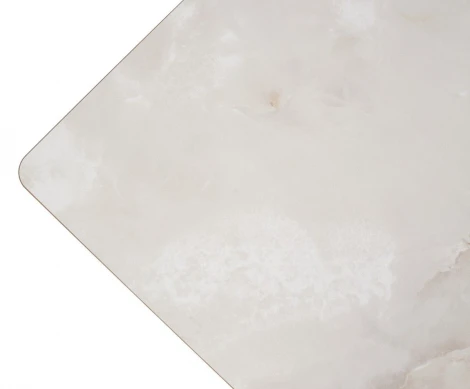 Стол ОРИГАМИ 240 цвет АЙВОРИ (AURA IVORY), керамика / Черный каркас M-City 64721