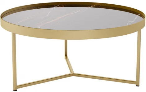 Стол журнальный Калифорния Ориндж Сахара нуар/Золото от фабрики Калифорния