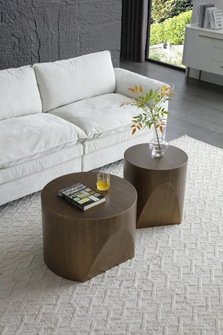 Стол журнальный CT6105-2I (D60) матовая бронза/металл ESF 5873