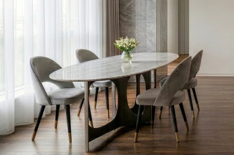 Стол обеденный Травертин (Travertine), столешница травертин 240*110*76см Garda Decor 58DB-24236