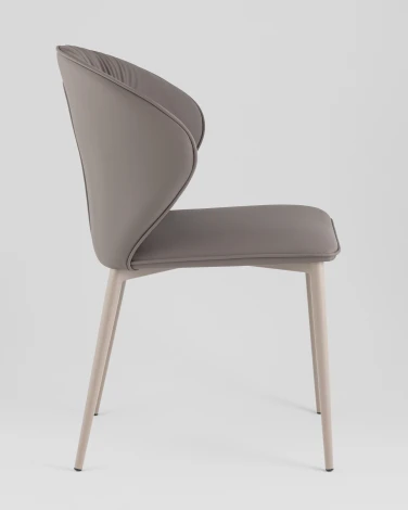 Стул обеденный Stool Group Itan NC коричневый с коричневой экокожей арт.УТ000040693