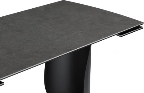 Керамический стол Готланд 180 (Готланд 180(240)х90х79 ink gray / черный) Woodville арт.588030