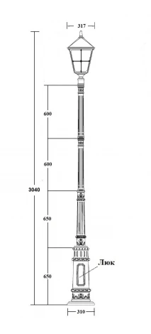 Наземный фонарь Oasis Light QUADRO XXL 79910XXL E7 Bl