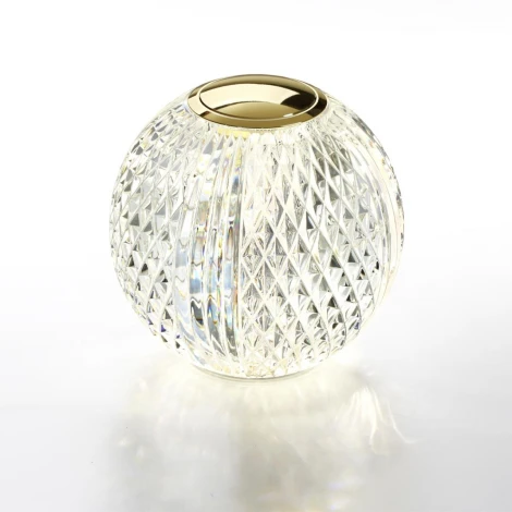 Настольная лампа Odeon Light Crystal 5008/2TL золотой/металл/акрил LED 2W 4000K 180лм (регулировка яркости, 220V, диммер, сенсорный выключатель, шар)