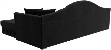 Диван угловой Артис правый угол (Черный/Велюр) Лига Диванов арт.121581