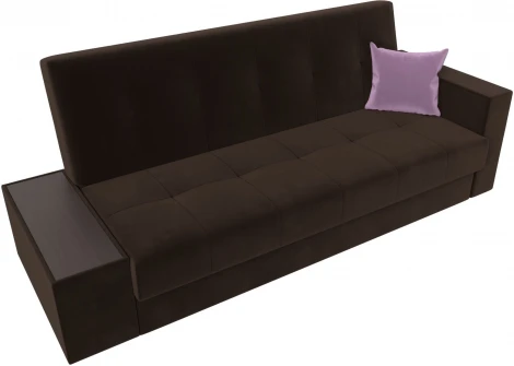 Диван-книжка Лига-020 стол слева (Коричневый,Сиреневый/Микровельвет) Лига Диванов арт.118507L