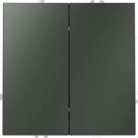 Проходной переключатель двухклавишный (титан) Voltum S70 VLS020306