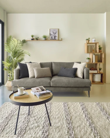 Журнальный стол La Forma (ex Julia Grup) Nenet (Черный/ Металл,Дерево,Сталь,МДФ)