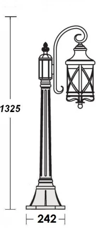 Наземный фонарь Oasis Light LUCERNA 84807/18/PartA Bl (220V, фонарь, IP44)
