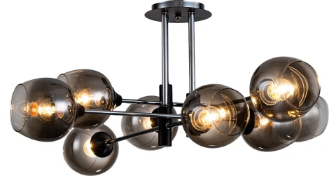 Потолочная люстра на штанге Escada Monsoon 1138/8P E27*40W Chrome (220V)