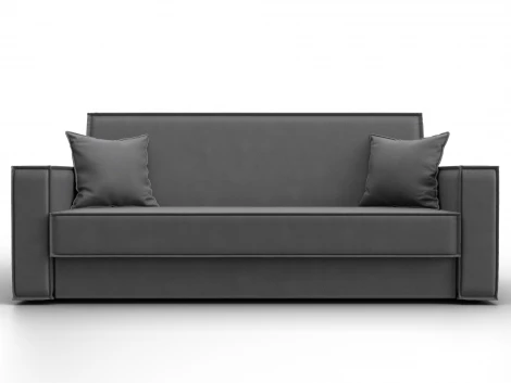 Диван-книжка Куба (ДСП,ЛДСП/Пластик/Замша/Серый) Лига Диванов 127461