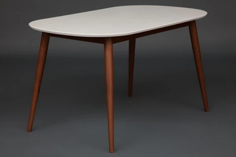 Стол обеденный MAX (Макс) основание бук, столешница мдф, 140 х 80 75см, Белый + Коричневый Tetchair 10465