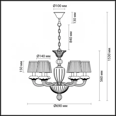 Подвесная люстра Odeon Light Sintia 4184/6