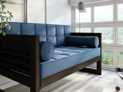 Диван Arsko прямой Сега М венге велюр синий