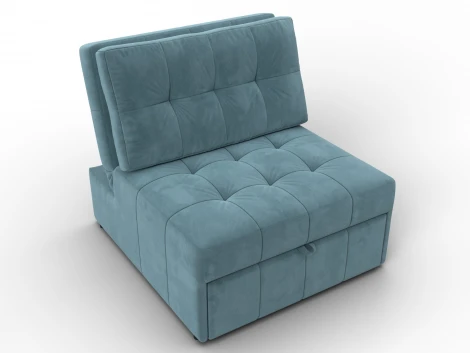 Кресло-кровать Лига-107 (80) (ЛДСП,Брус,Фанера,Велюр/Бирюзовый) Лига Диванов 134896