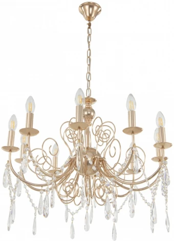 Подвесная люстра Arte Milano AM345620 345620/10 FGD (220V, подвески, на цепи, подсвечник, свеча)