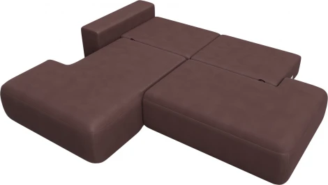 Диван угловой Лига-036 НПБ Модерн левый угол Лига Диванов (Замша) арт.127779L