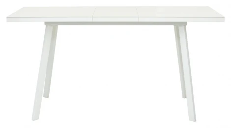 Стол ФИН 140 Латте, стекло/ Белый каркас