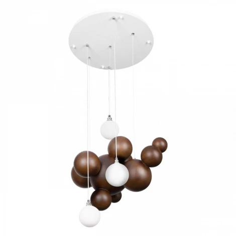 Подвесной светильник Loft It Ginger 10161 Dark wood (LED, 220V, на тросе, шарики, молекулы)