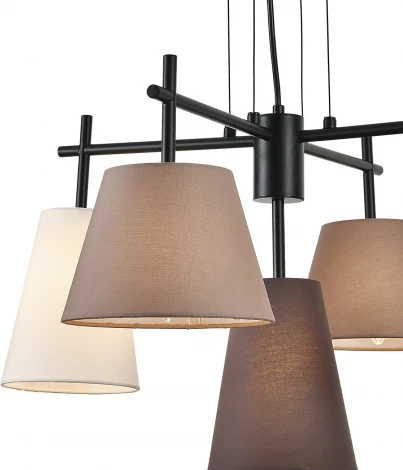 Подвесной светильник (13032/5P Black) Indigo Abbinare V000533 (220V, на тросе)