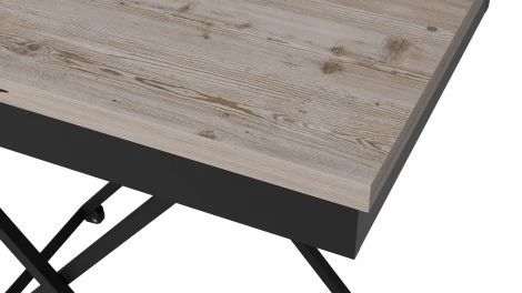 Стол универсальный трансформируемый Калифорния АНДРЭ Loft ЛДСП винтаж/черный 5900681109