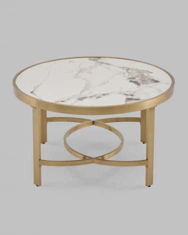 Журнальный столик Адриана 80*80 см светлая керамика Stool Group арт.УТ000041494