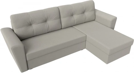 Диван угловой Амстердам Лайт правый угол (Бежевый/Рогожка) Лига Диванов арт.121167