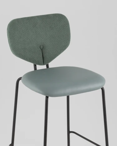 Стул полубарный Masey зеленый со светло-зеленой экокожей Stool Group арт.УТ000039584