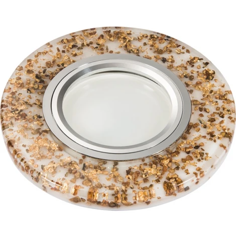 Встраиваемый точечный светильник Fametto Luciole DLS-L108 GU5.3 CHROME/WHITE (220V, круглые)