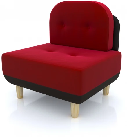 Кресло Arsko Торли красный велюр