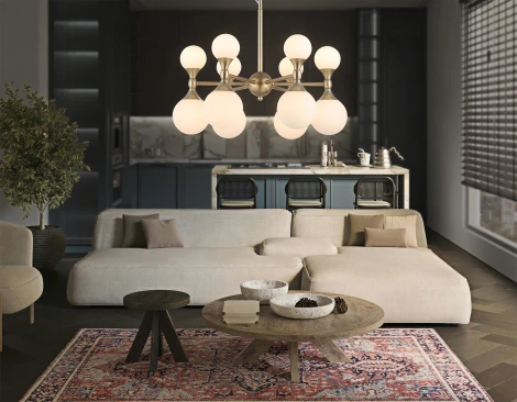 Подвесная люстра Ambrella High Light LH51050 (220V, на тросе, шарики)