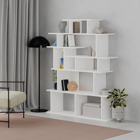Стеллаж Прямые APOLLON BOOKCASE (ЛДСП/Белый) LEVE