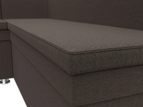 Диван кухонный угловой Уют левый угол (Коричневый/Рогожка) Лига Диванов арт.123897L