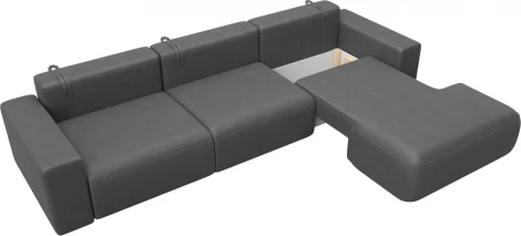 Диван угловой Лига-036 НПБ Классик Лонг правый угол Лига Диванов (Замша) арт.127801