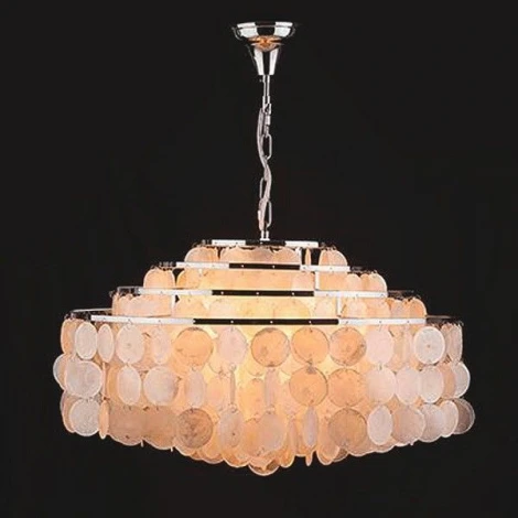 Подвесной светильник Wi-Fi Eurosvet 3535 3535/6 хром / перламутр (220V, управление смартфоном, голосовое управление, умный дом - Minimir Home, Алиса, Маруся, Салют, на цепи)