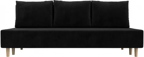 Диван прямой Лига-033 (Черный/Велюр) Лига Диванов арт.121095