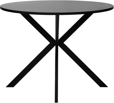 Стол ВЕГА D100 Черный, стекло/ черный каркас М-City