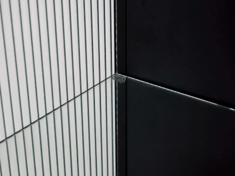 Витрина ОГОГО The One (ЛДСП,Металл,Стекло/Черный)