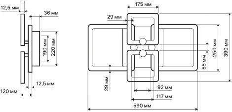 Потолочная люстра светодиодная с ДУ Ritter Spoleto 52032 0