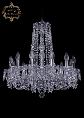 Подвесная люстра Art Classic 11.23 11.23.12.200.h-59.Cr.Dr (220V, хрусталь, на цепи, подсвечник, свеча)